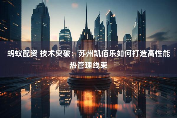 蚂蚁配资 技术突破：苏州凯佰乐如何打造高性能热管理线束